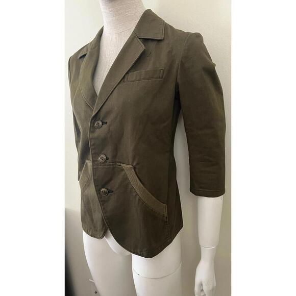 Y'S YOHJI YAMAMOTO GREEN ARMY JACKET - Picture 2 of 14